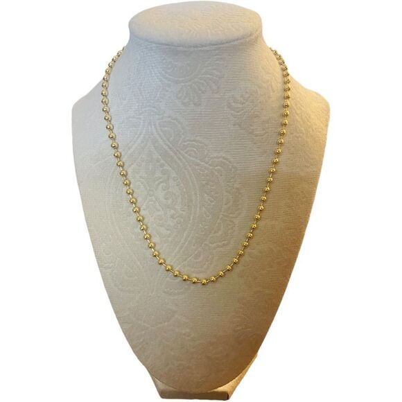Gold Beaded Ball Chain Necklace Set - Picture 4 of 9